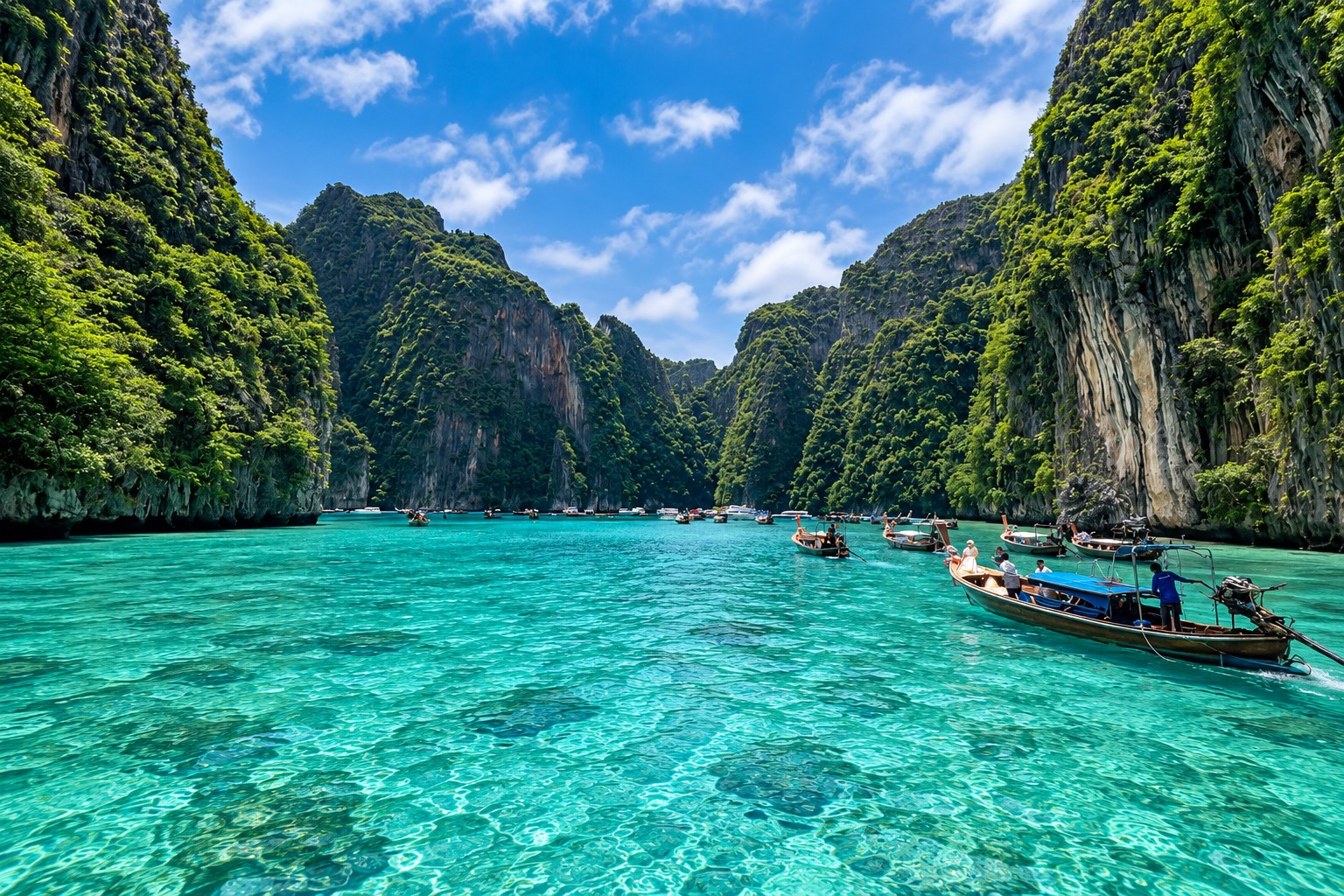 Phi Phi + Maya bay + Bamboo Island by Speed Catamaran